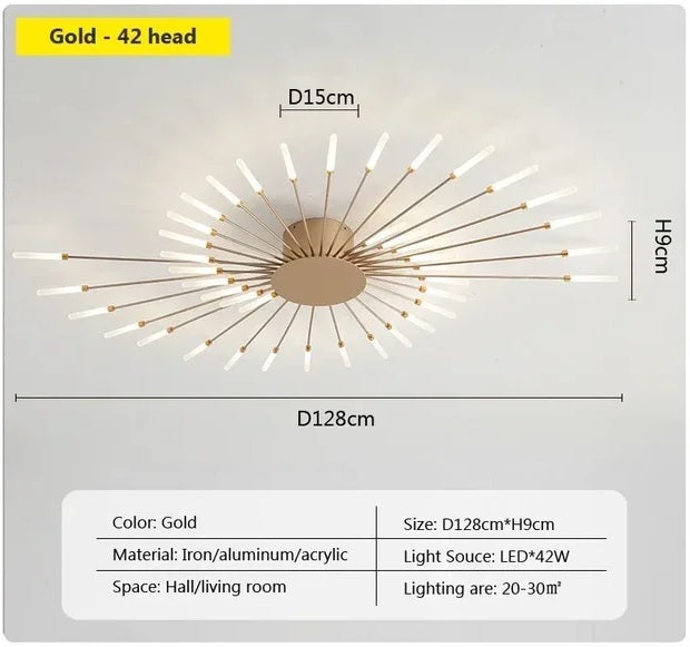 magic wand light | architectural lighting design | sunburst light fixture | sunburst ceiling light | sunburst ceiling medallion