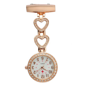 Alloy metal diamond doctor medical nurse pocket watch with quartz movement and rhinestone accents—an ideal addition to any breast nurses watches collection.