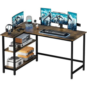 Reversible L-Shaped Gaming Desk