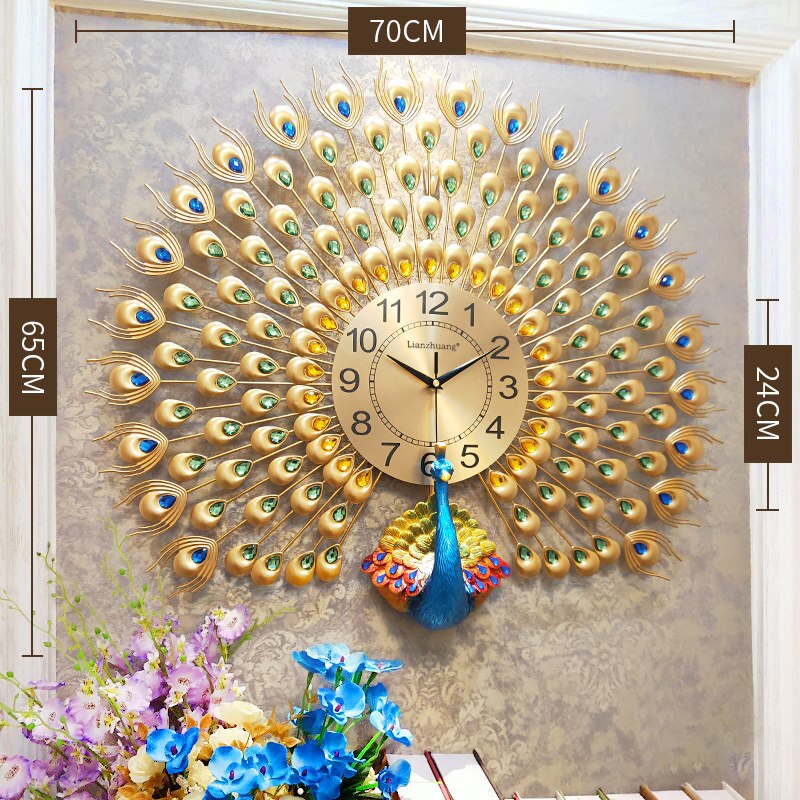 peacock wallpaper | unique wall clocks | wall clock for living room | peacock decor | metal wall clock | peacock clock | peacock wall clock | peacock wall decor ｜ metal wall clock large ｜ large metal clock ｜ oversized metal wall clock ｜ peacock wall decor metal ｜ large peacock wall clock