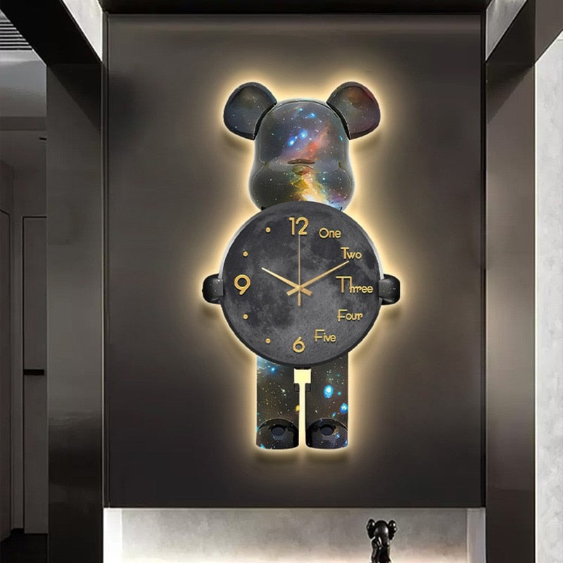 bear wall clock | black bear wall clock | teddy bear clock | bear clock wall