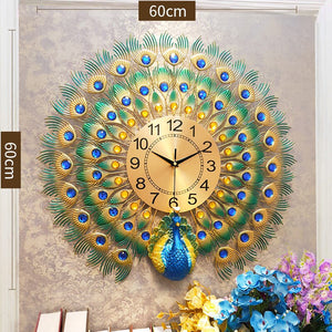 peacock wallpaper | unique wall clocks | wall clock for living room | peacock decor | metal wall clock | peacock clock | peacock wall clock | peacock wall decor ｜ metal wall clock large ｜ large metal clock ｜ oversized metal wall clock ｜ peacock wall decor metal ｜ large peacock wall clock