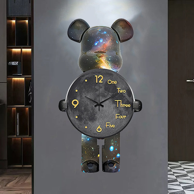 bear wall clock | black bear wall clock | teddy bear clock | bear clock wall