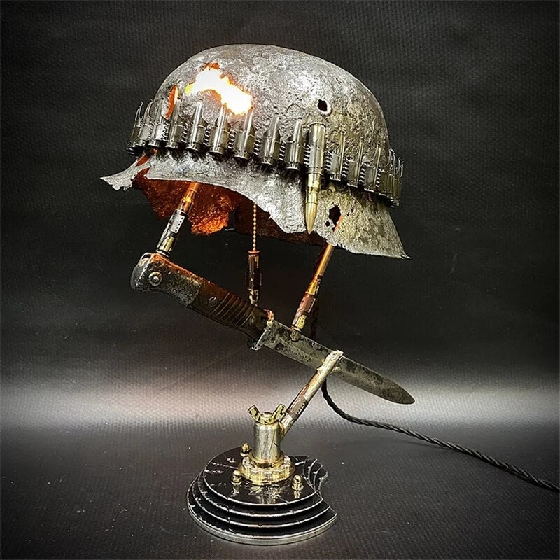 war relic lamp | industrial table lamp | industrial bedside lamp | rustic lamp | rustic lamps | lamps rustic | rustic lamp table | rustic lamp shade