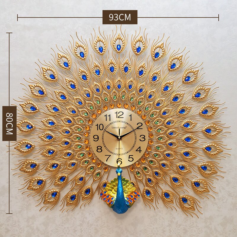 peacock wallpaper | unique wall clocks | wall clock for living room | peacock decor | metal wall clock | peacock clock | peacock wall clock | peacock wall decor ｜ metal wall clock large ｜ large metal clock ｜ oversized metal wall clock ｜ peacock wall decor metal ｜ large peacock wall clock