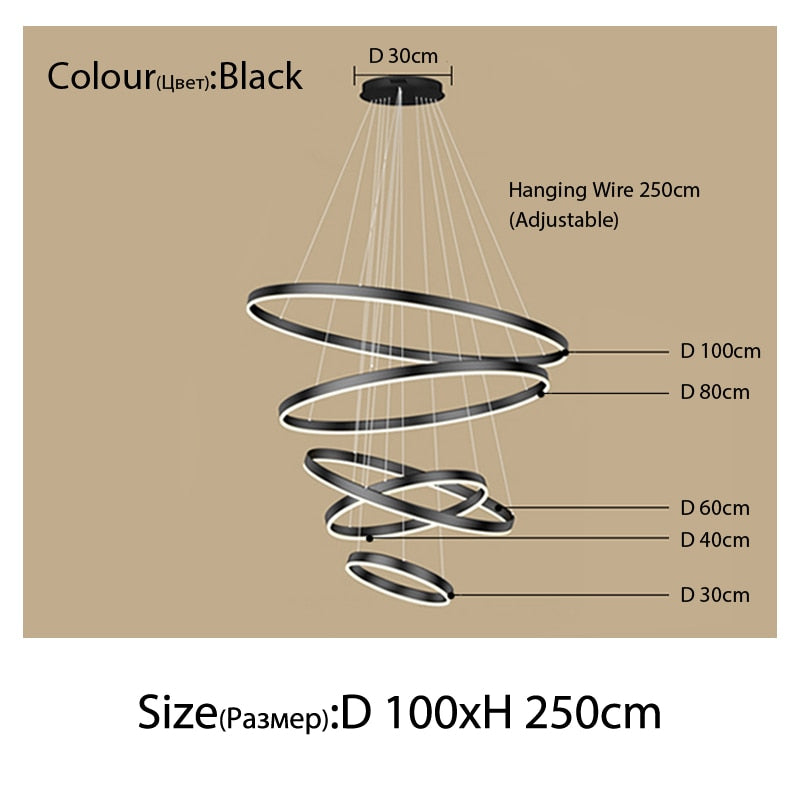 Luxury Multi-Rings Chandelier