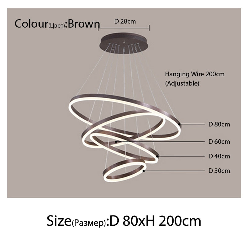 Luxury Multi-Rings Chandelier