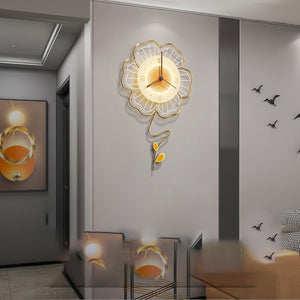 flower wall clock | flower shaped clock | floral wall clock | vintage floral wall clocks | linnaeus flower clock