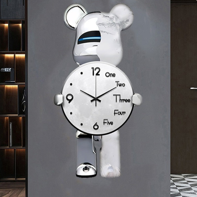 bear wall clock | black bear wall clock | teddy bear clock | bear clock wall