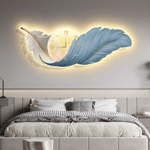 Feather Wall Clock Sconce - iSmart Home Gadgets Limited