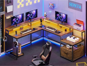 LED Light Gaming Desk