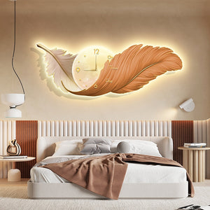 Feather Wall Clock Sconce - iSmart Home Gadgets Limited