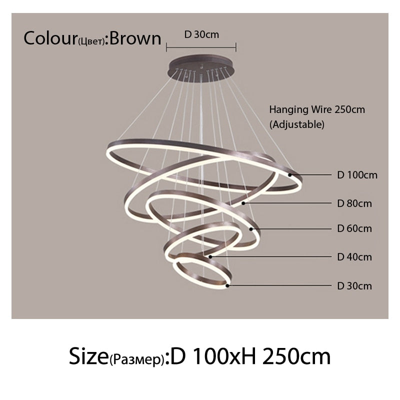 Luxury Multi-Rings Chandelier