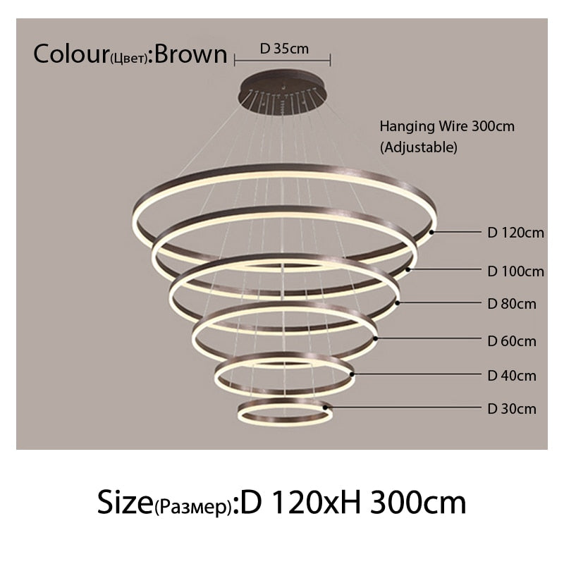 Luxury Multi-Rings Chandelier