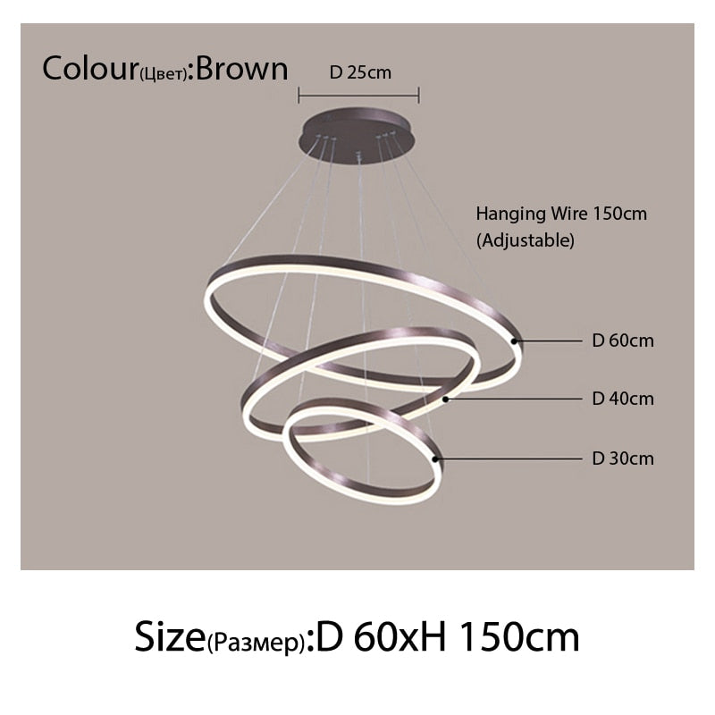 Luxury Multi-Rings Chandelier