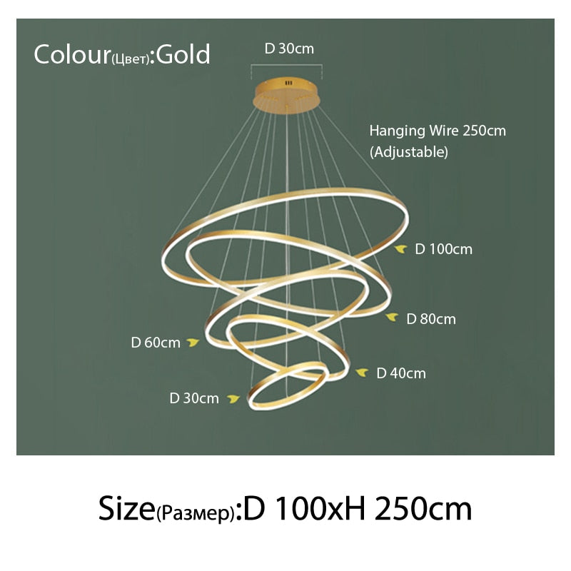 Luxury Multi-Rings Chandelier