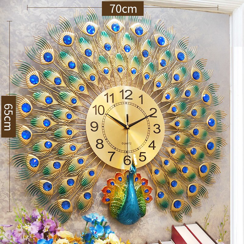 peacock wallpaper | unique wall clocks | wall clock for living room | peacock decor | metal wall clock | peacock clock | peacock wall clock | peacock wall decor ｜ metal wall clock large ｜ large metal clock ｜ oversized metal wall clock ｜ peacock wall decor metal ｜ large peacock wall clock
