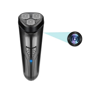 The WiFi Electric Shaver SpyCam is a unique device with three rotary blades and a built-in miniature camera for discreet recording. One head is enhanced with motion detection technology, providing smart operation and a seamless shaving experience.