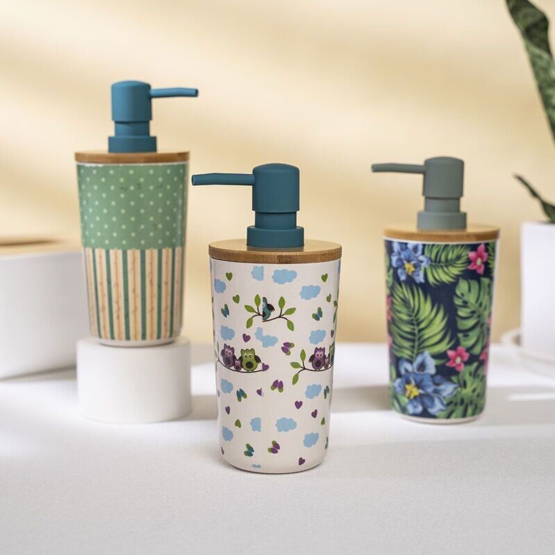 Three Cute Decorative Display SpyCam dispensers feature green polka dots, floral with owls, and leafy patterns. These charming designs discreetly conceal cameras capable of recording 1080P video, merging security with style.