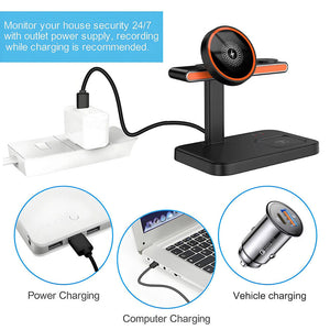 The Universal Charger SpyCam provides a versatile surveillance system with power, computer, and vehicle charging options. For optimal performance and continuous recording, keep it plugged into an outlet.