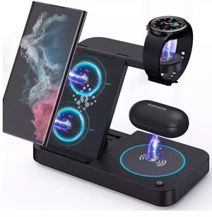 The Universal Charging Station SpyCam, with its ability to charge a smartphone, smartwatch, and earbuds simultaneously, feels like the ultimate spy gadget for tech enthusiasts.