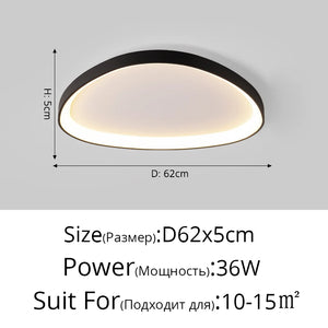 The Nordic Minimalist Ceiling Light, measuring 62x5cm with a 36W power, offers dimmable brightness. Perfect for spaces of 10-15 square meters, it provides optimal illumination tailored to your needs.
.