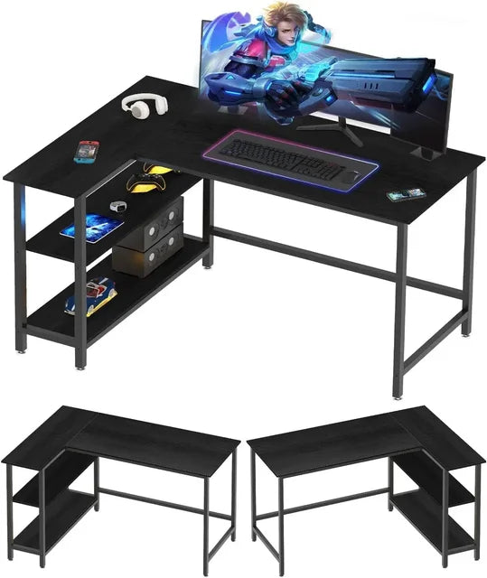 Reversible L-Shaped Gaming Desk