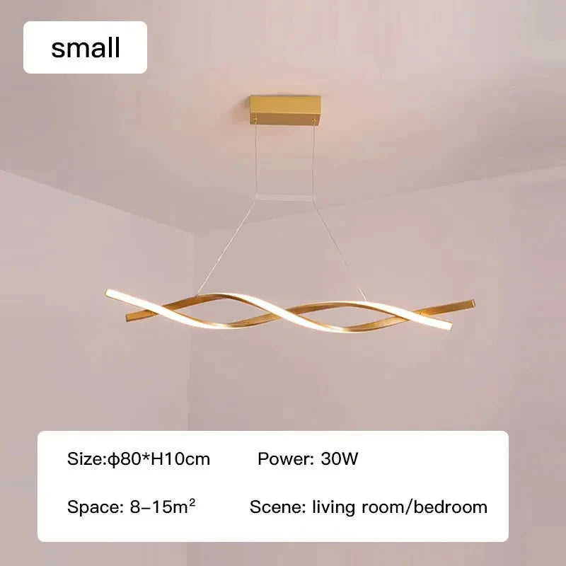 The Stylish Pendant Light, with a nature-inspired wavy design, is a modern 30W ceiling fixture ideal for living rooms or bedrooms of 8-15 m². Its dimensions are φ80*H10 cm, making it perfect for enhancing contemporary spaces.