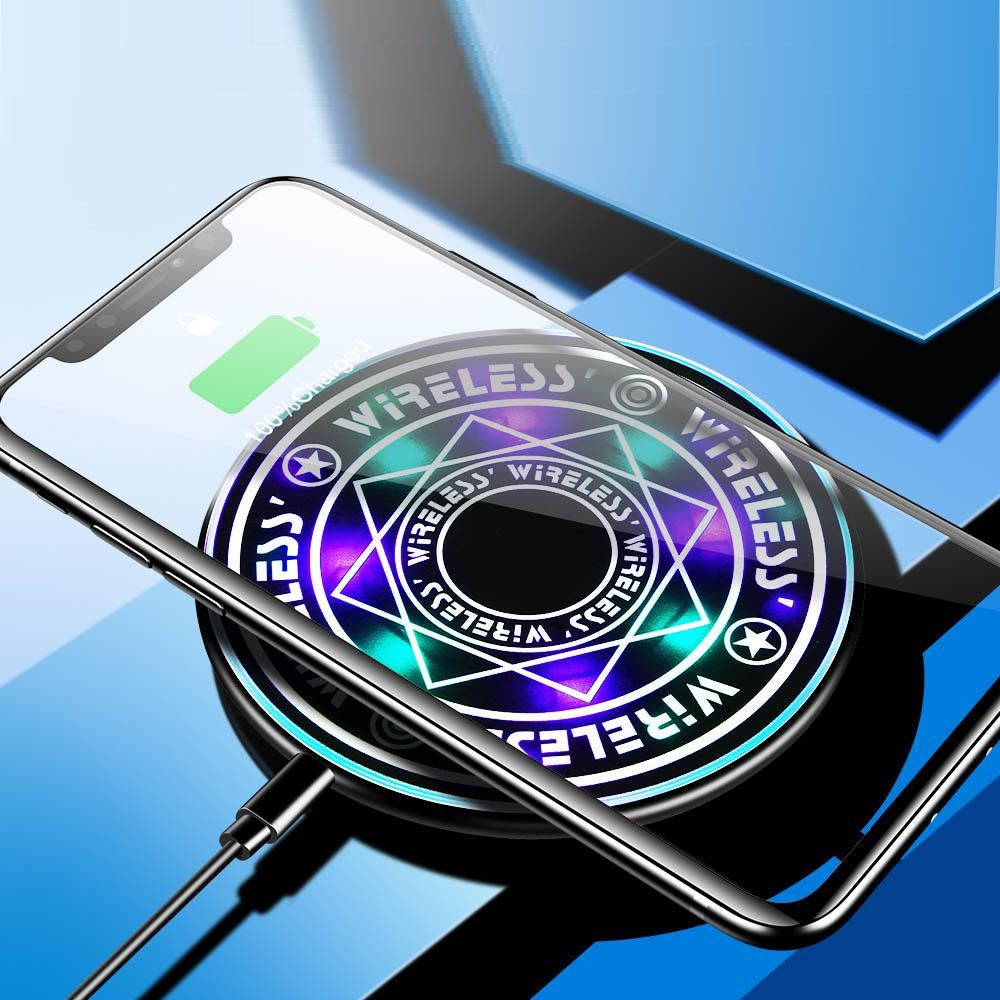 Phone Charger Pad Light Up Pentagram Wireless Charger Magic