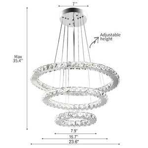 Three-tier Chandelier with Crystal Accents - iSmart Home Gadgets Limited