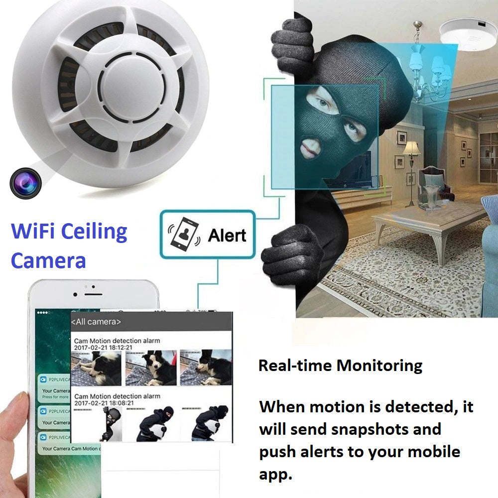 Shell Ceiling Camera WiFi Ceiling SpyCam