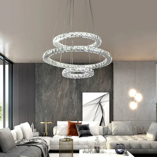 Three-tier Chandelier with Crystal Accents - iSmart Home Gadgets Limited