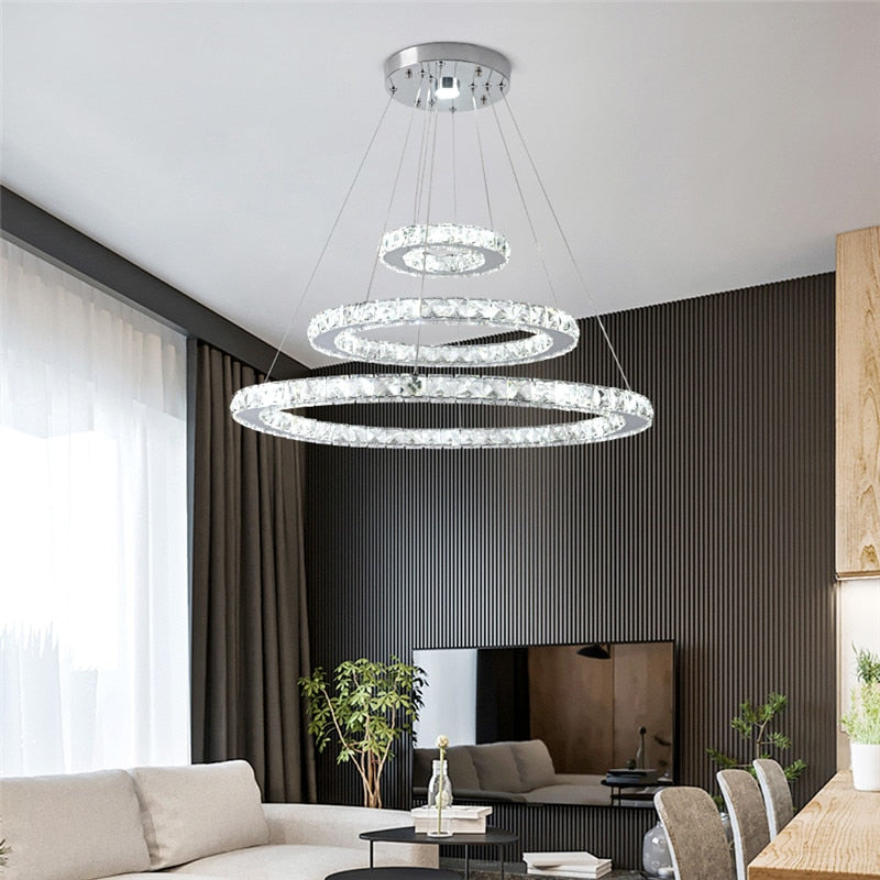 Three-tier Chandelier with Crystal Accents - iSmart Home Gadgets Limited