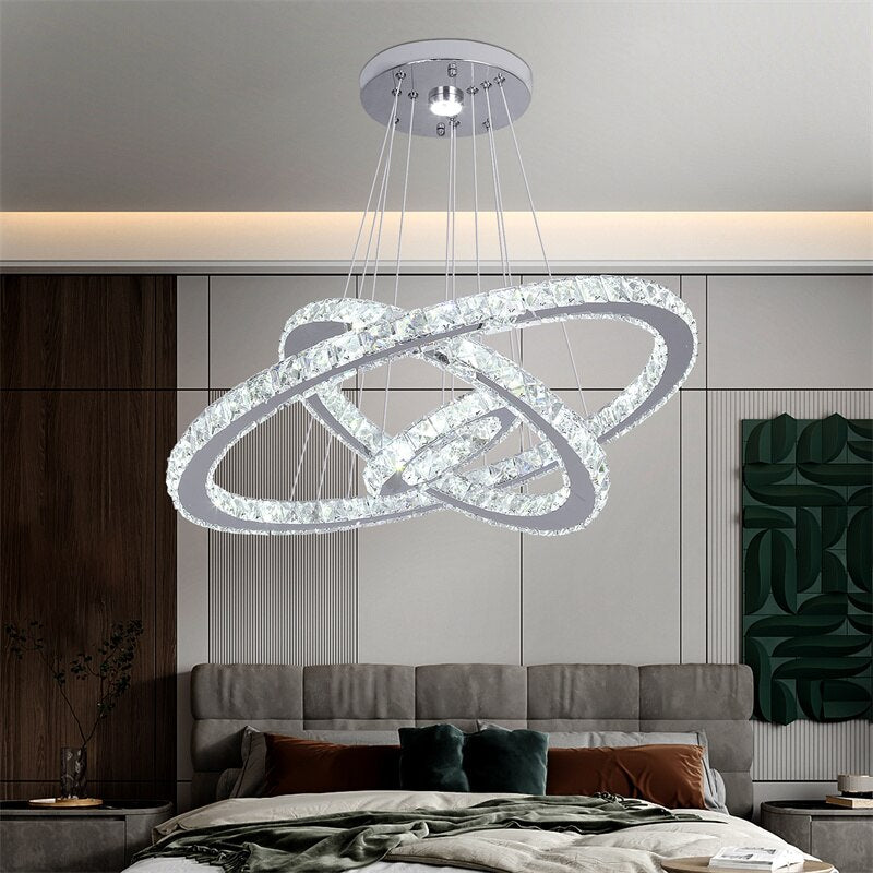 Three-tier Chandelier with Crystal Accents