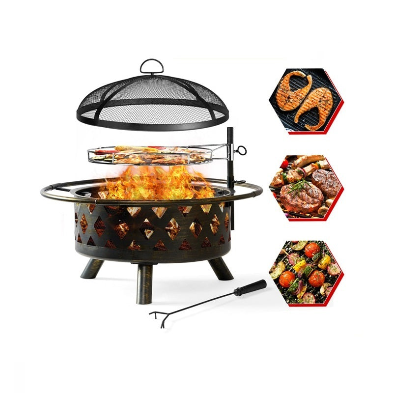2-in-1 BBQ Grill Fire Pit - iSmart Home Gadgets Limited