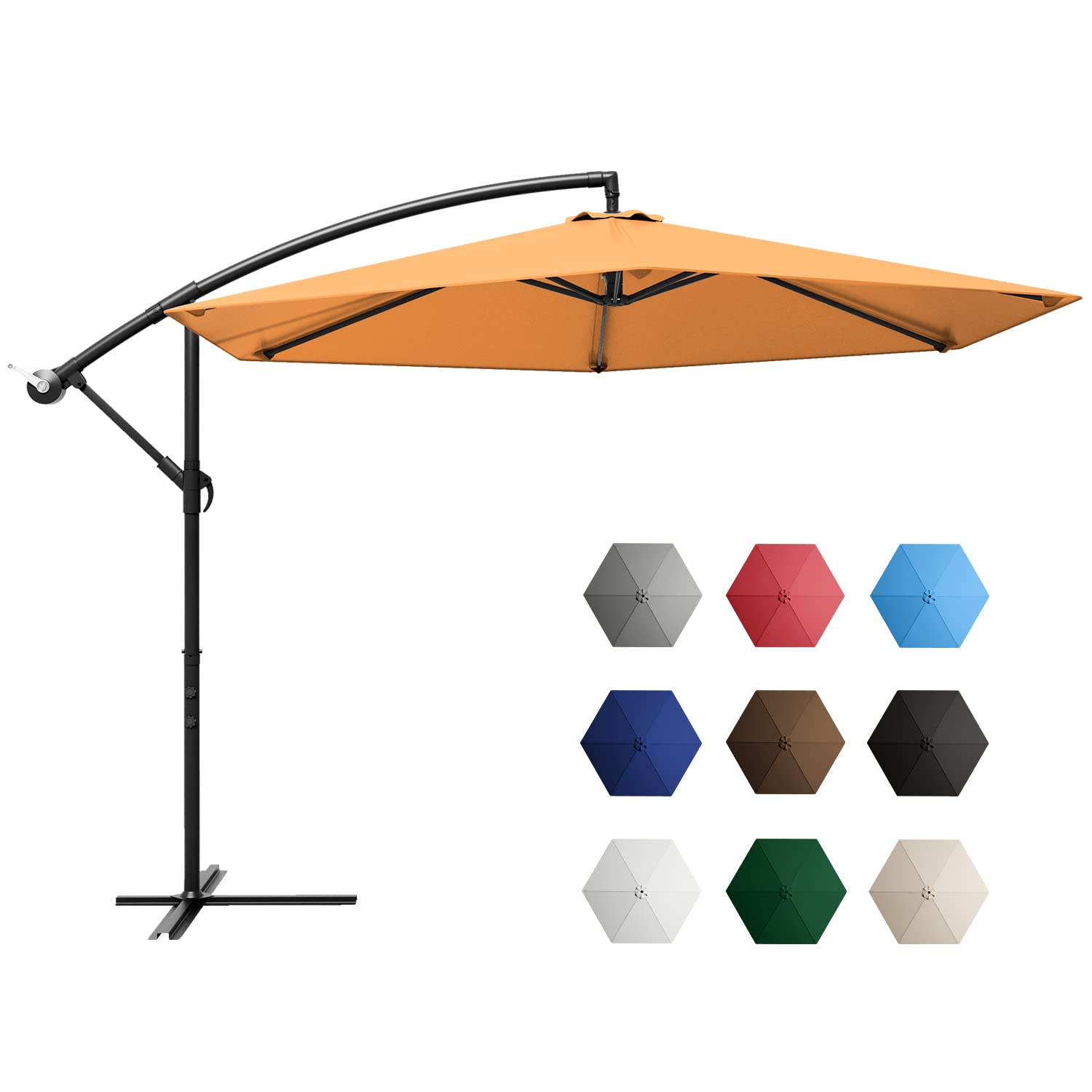 burnt orange patio umbrella Offset Patio Umbrella