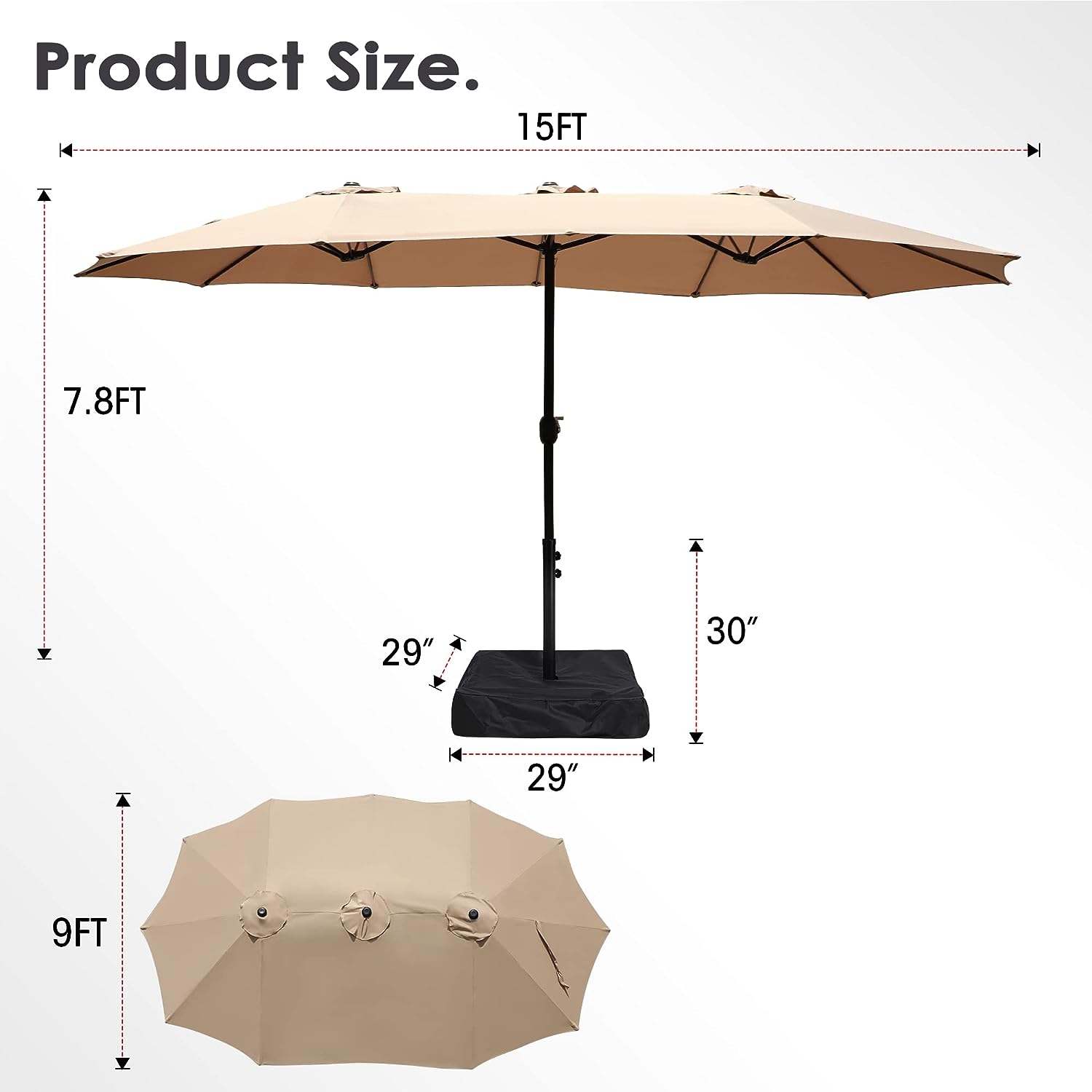 7.5 x 11 patio umbrella big lots Ultra Large Patio Umbrella