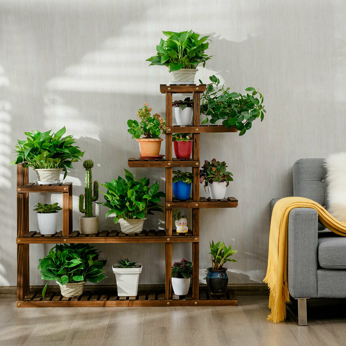 Wood Plant Rack
