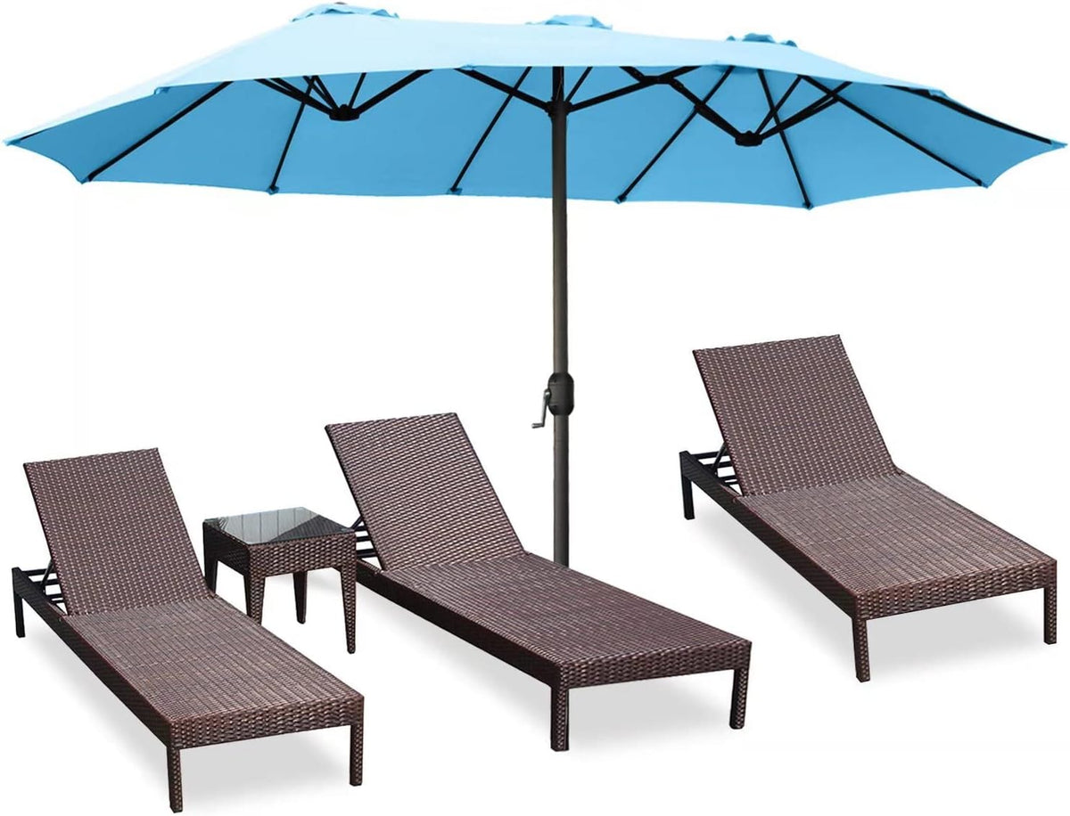 15 patio umbrella clearance Walsunny ft Extra Large with Base, Grey / 7ft x 12ft Every warm Flash Furniture 15 ft. Elizabeth