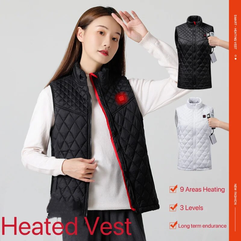 heating vest | heated vest | heated vests | best women's heated vest | heating vest jacket | winter safety vest | keep warm temperature | women's heated vest with battery