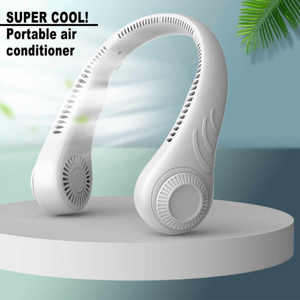 Cooling Neck Fan Rechargeable Portable Neck Air Conditioner Outdoor Neck  Cooler for Sports Wireless Charger with