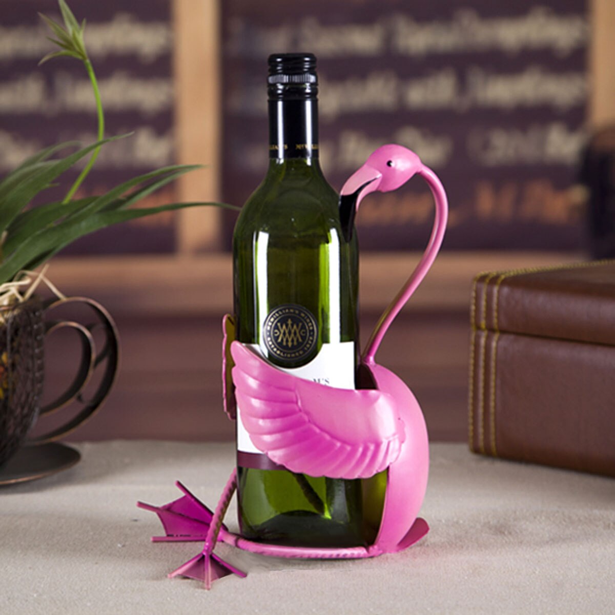 Flamingo Wine Holder Gift for Bird Lovers