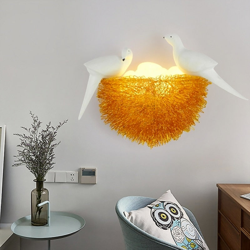 birds nest light fixture | bird nest light | bird nest light fixture | bird nest lamp