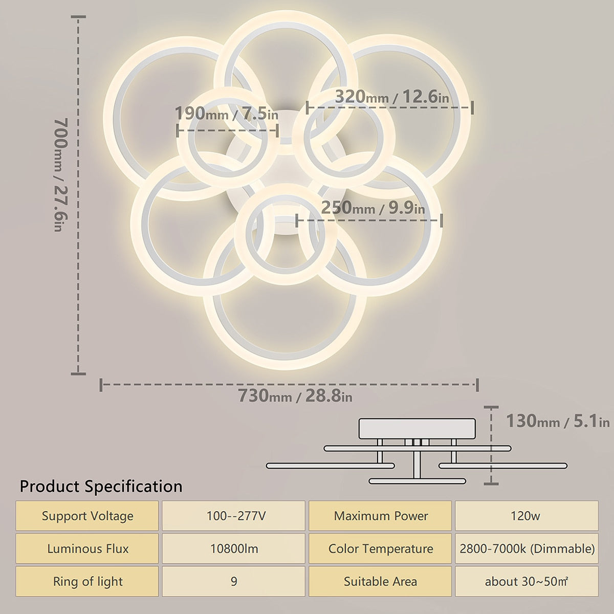 Tania Circle Ceiling Light - iSmart Home Gadgets Limited