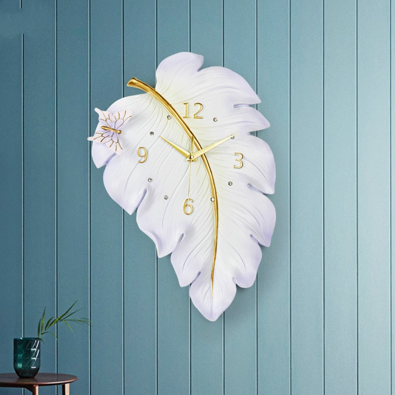 leaf wall clock | modern wall clock | modern wall clock large | large wall clock modern | minimalist wall clock | oversized modern wall clock | modern wall clock for living room