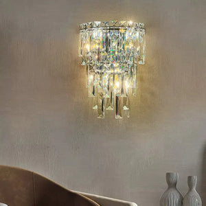 battery operated wall sconces | crystal wall sconces | elegant wall sconces | modern crystal wall sconce | backlit wall sconce | vintage crystal sconces