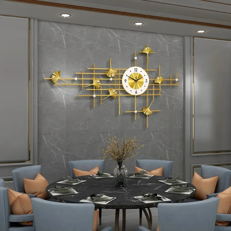 metal leaf wall clock | leaf wall clock | toronto maple leaf wall clock | maple leaf wall clock | gold leaf wall clock