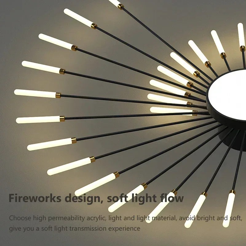 magic wand light | architectural lighting design | sunburst light fixture | sunburst ceiling light | sunburst ceiling medallion