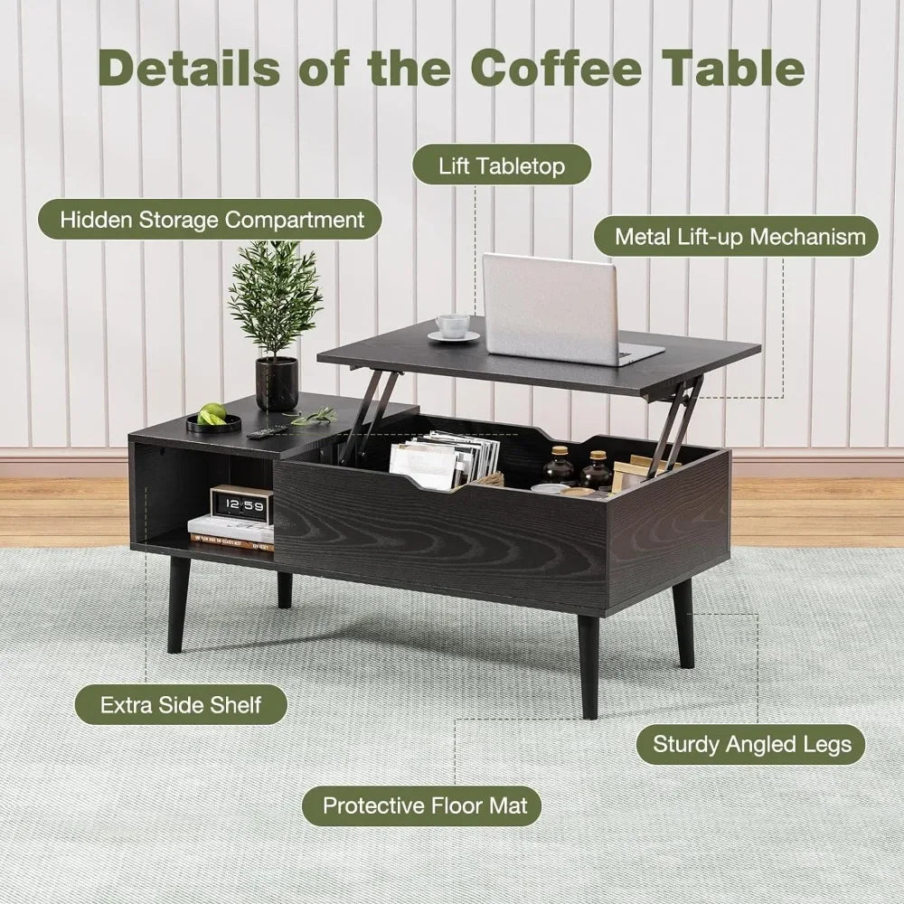 Coffee Table Lift Top Mechanism Artiss Lift Up Top Mechanical Coffee