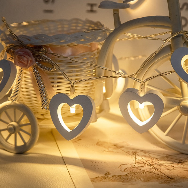 Wooden Fairy Heart Lights - iSmart Home Gadgets Limited